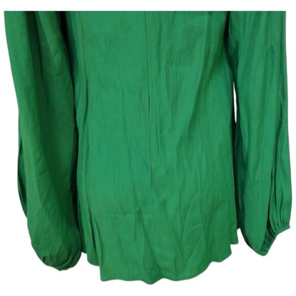 Pomander Place Pippa Puff Sleeve Blouse In Palm Green Size M - Picture 7 of 9
